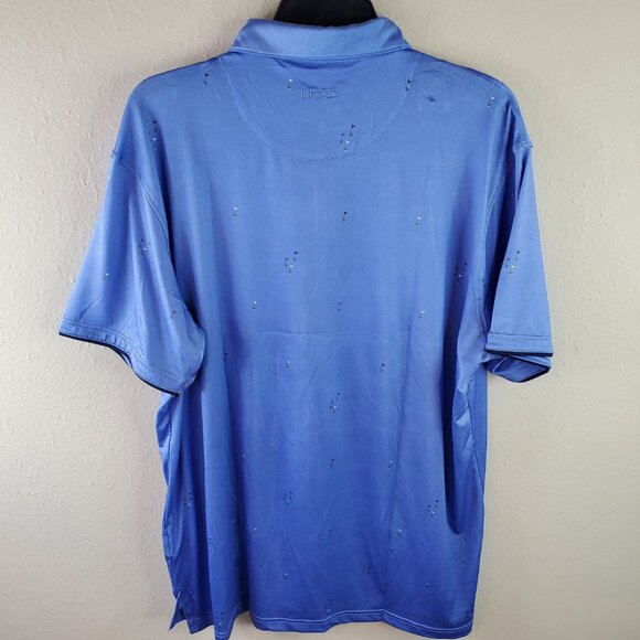 HEAD Golf Mens Blue Printed John Wave Runner Polo - Picture 7 of 13